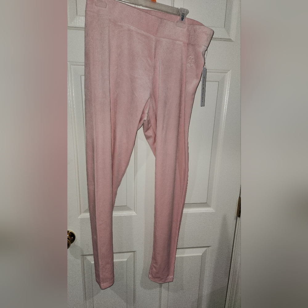NWT !! JUICY COUTURE PINK VELOUR VELVET TRACK LOUNGE PANTS!!